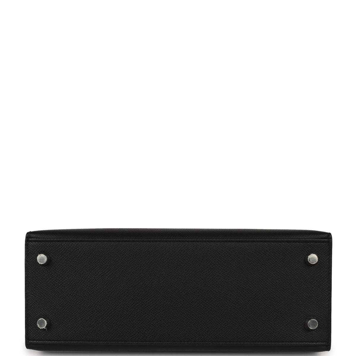 Hermès Kelly Sellier 25 Black Epsom Palladium Hardware vue 6