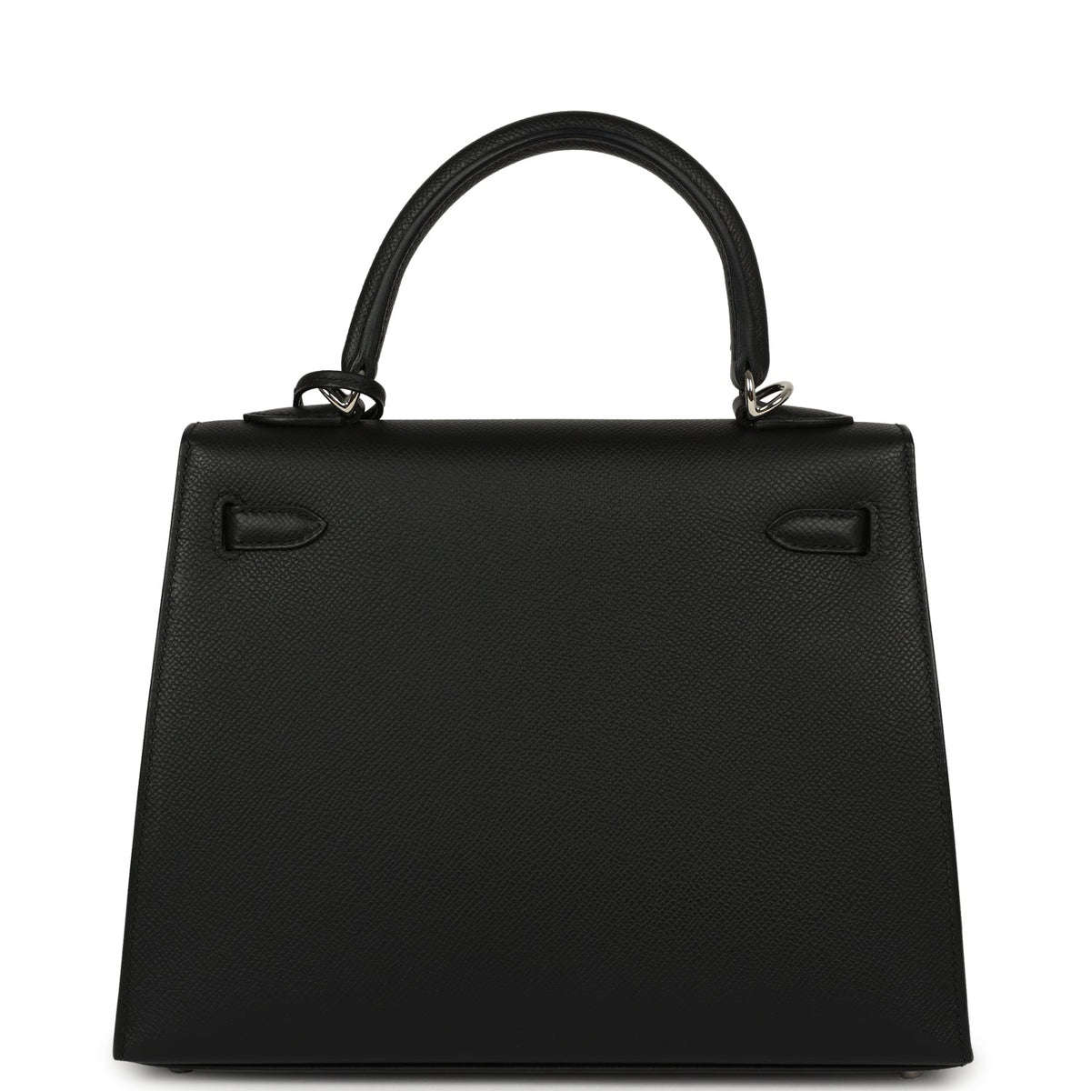 Hermès Kelly Sellier 25 Black Epsom Palladium Hardware vue 4
