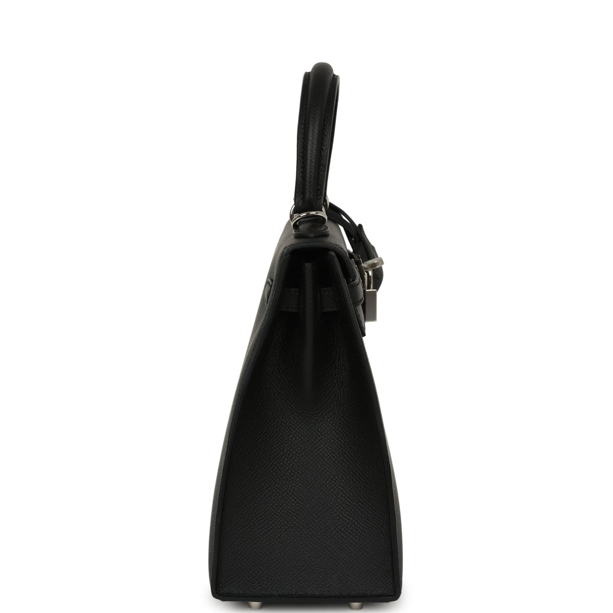 Hermès Kelly Sellier 25 Black Epsom Palladium Hardware vue 3