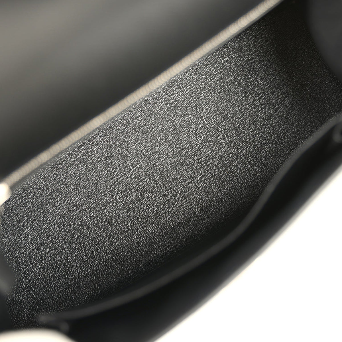 Hermès Kelly Sellier 25 Black Epsom Palladium Hardware vue 8